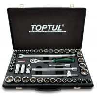 Комбинированный набор инструментов TOPTUL 1/2" (дюйм+метр.) 46ед. GCAD4601