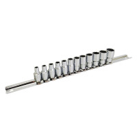 Набор головок на планке 12-гранные 1/4" 12ед. 4-13мм TOPTUL GAAQ0801U-12