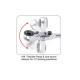 Трещотка мини 1/4" с шарниром TOPTUL 60 зубцов (исп. с FTDF0810) CHEV0811