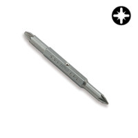 Бита крестовая двухсторонняя TOPTUL 1/4" PZ1xPZ2 L75мм FKBA0102